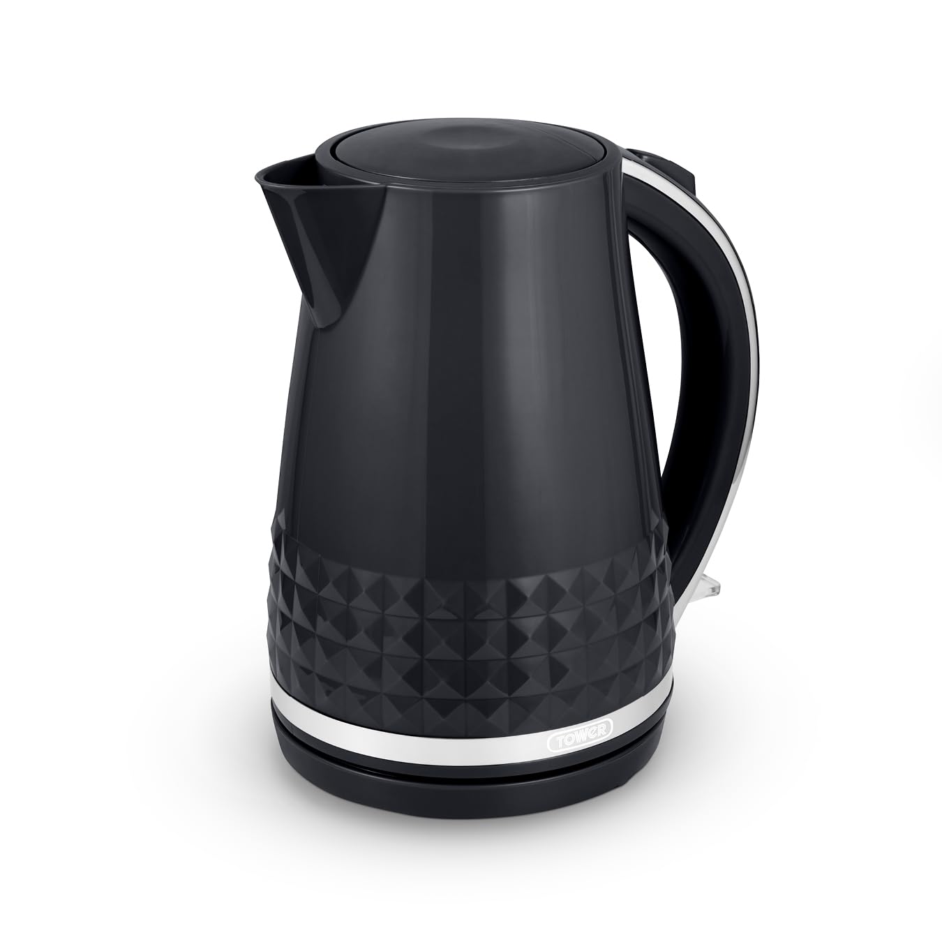 Tower Solitaire Electric Kettle | 1.5L Fast Boil 3KW | Black & Chrome