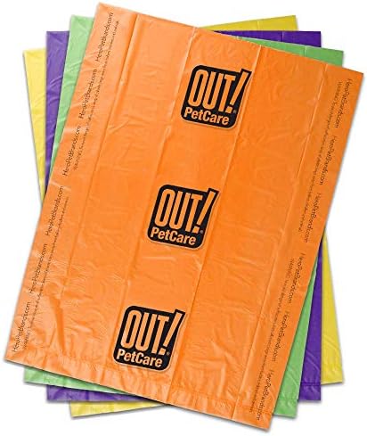 OUT! Dog Waste Bags – Strong Leak-Proof Rainbow Poop Bags – 120 Count