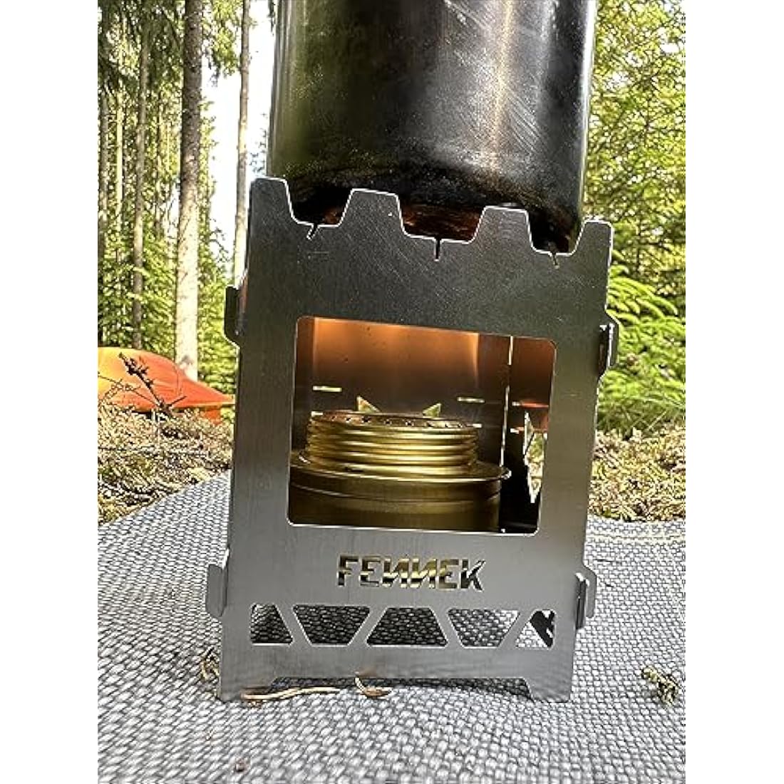 FENNEK Hobo Solo Portable Stove | Ultralight Stainless Steel Wood Burner