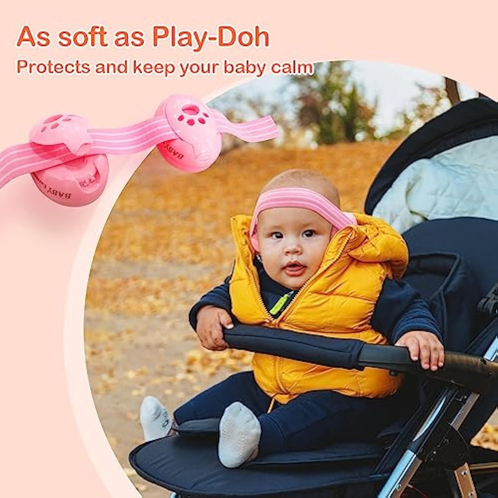 ZOHAN Baby Noise Cancelling Earmuffs – Infant Hearing Protection (Pink)