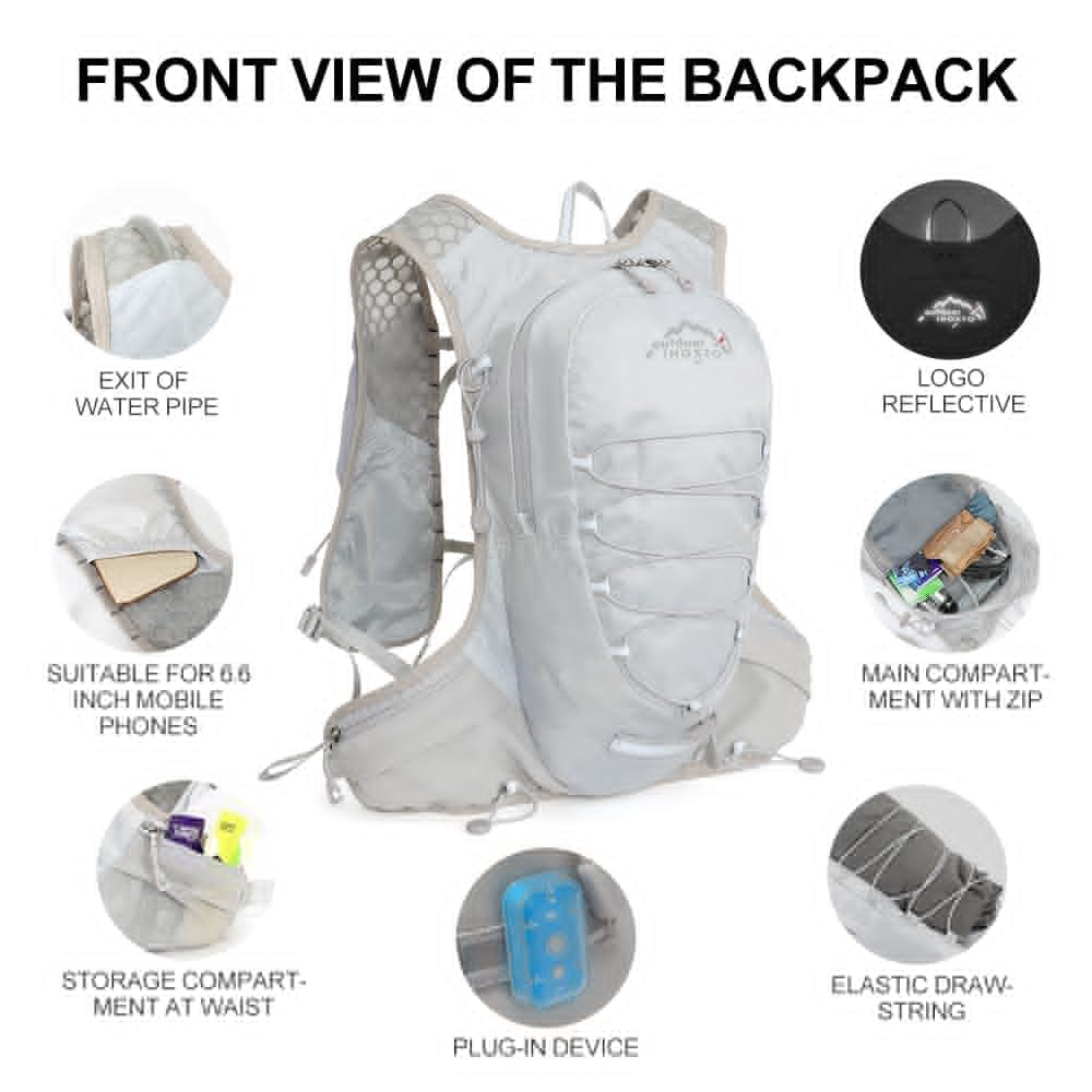 INOXTO Hydration Pack Vest – Lightweight Running Backpack with 1.5L Bladder