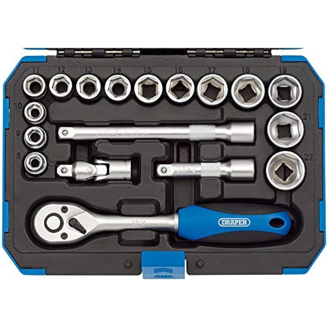 Draper Expert 18 Piece Metric Socket Set | 3/8" Drive Ratchet Tool