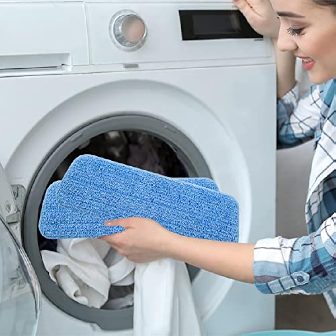 ILAVCOOL 6-Pack Microfiber Mop Pads | Washable Wet & Dry Refills