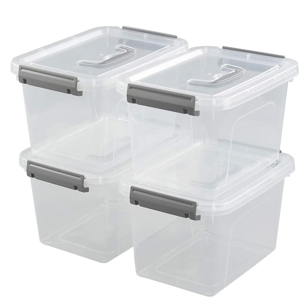 Dynko Plastic Storage Boxes, Clear Containers, Boxes with Lids Set of 4 - image 1