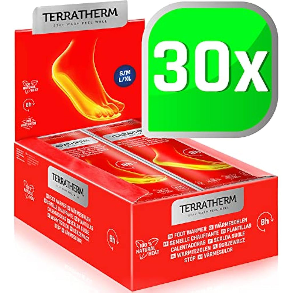 TerraTherm Insole Foot Warmers – 8-Hour Natural Heated Shoe Inserts