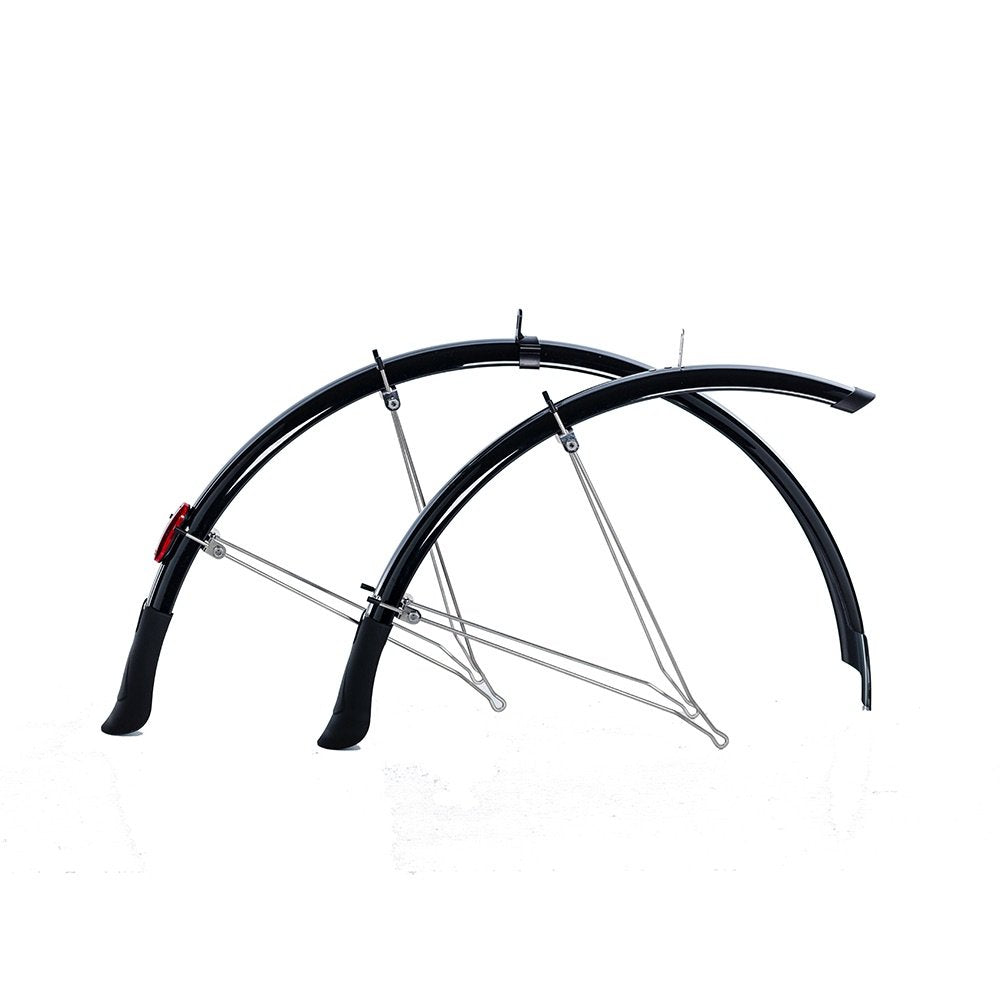 Flinger F50 Deluxe 700c Mudguard Set – Black Polycarbonate Fenders