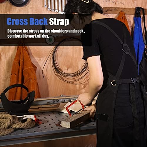Woodworking Work Apron – Fireproof Canvas with 10 Tool Pockets
