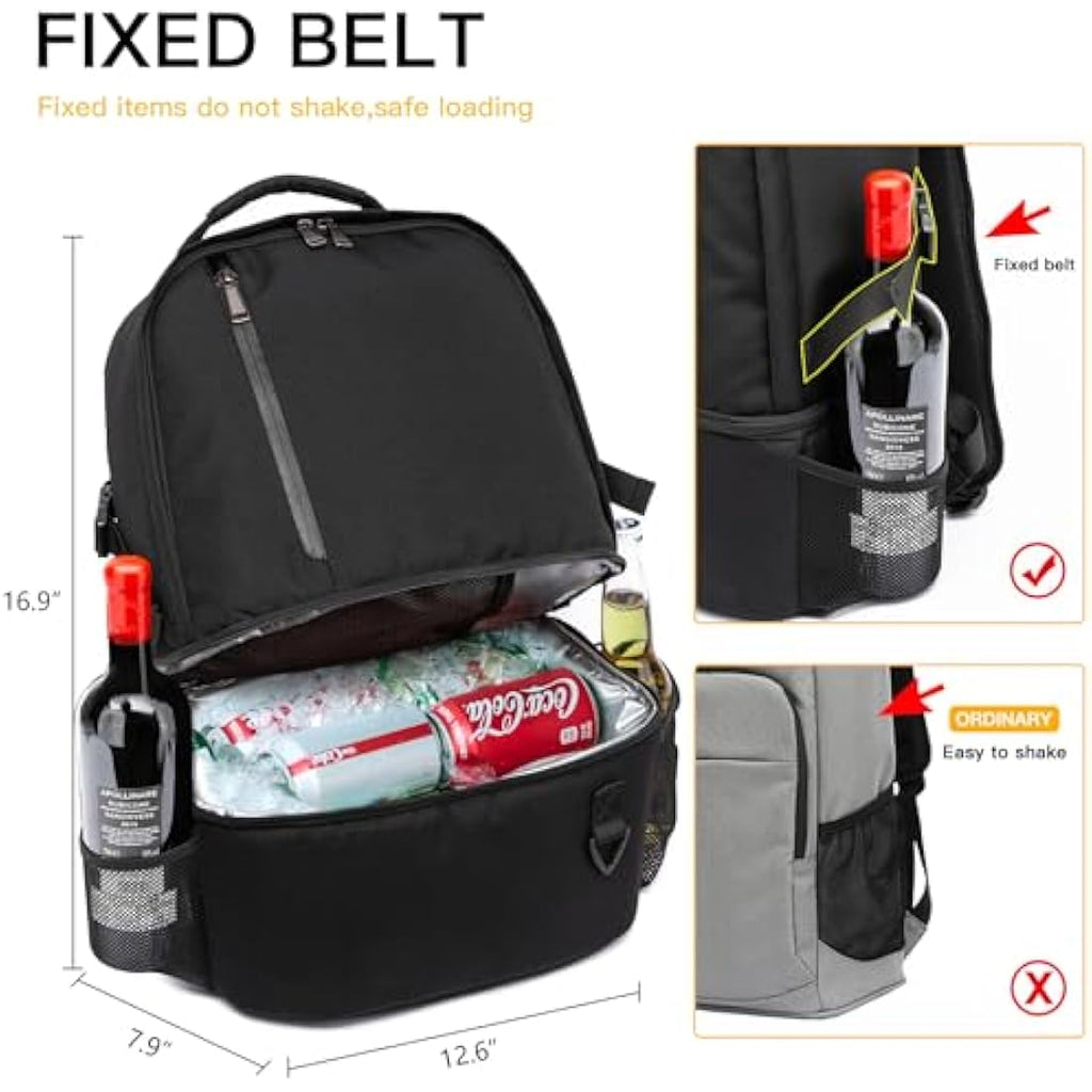 TUGUAN 28L Insulated Cooler Backpack | Leakproof Double Deck Rucksack