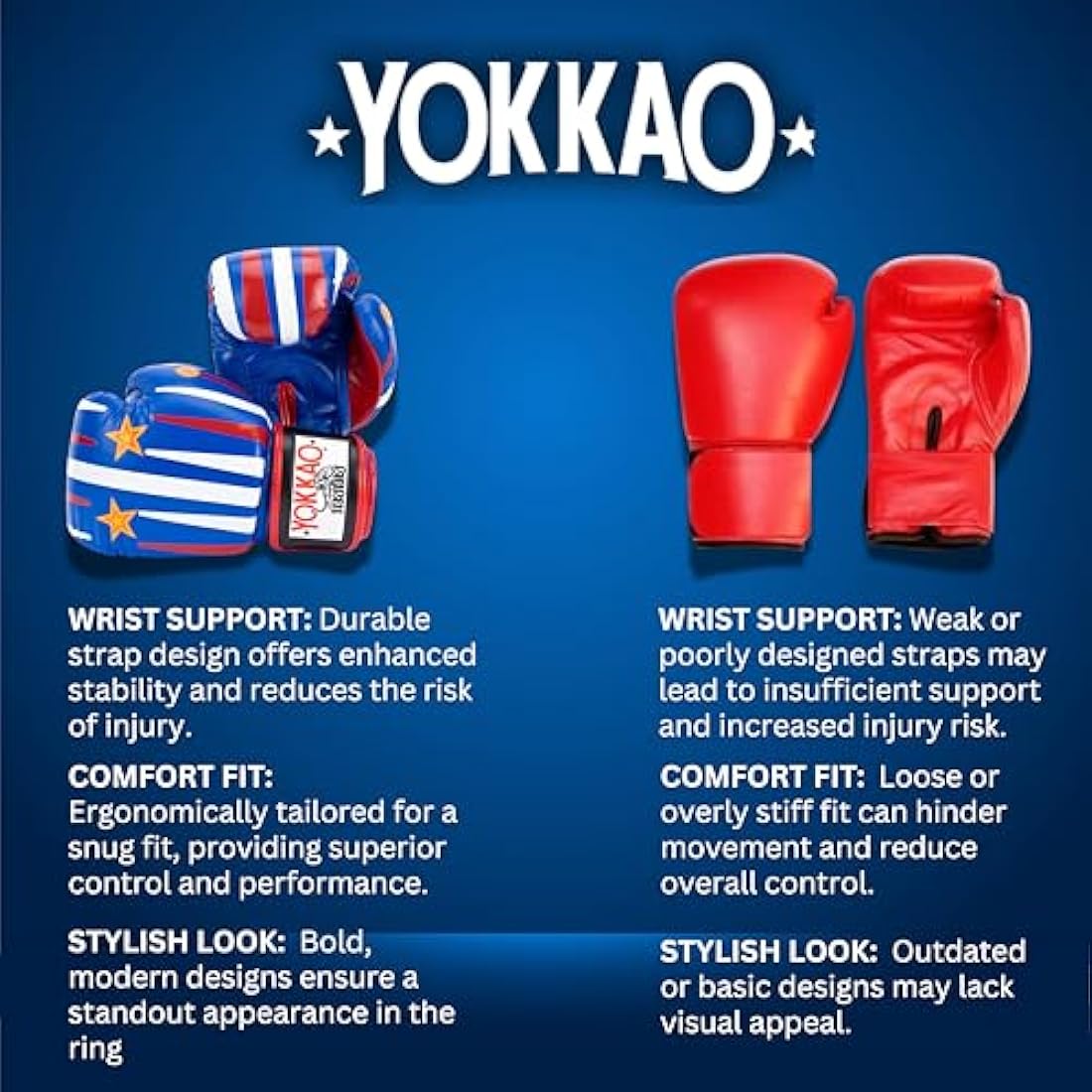 YOKKAO Premium Leather Muay Thai Boxing Gloves | Training & Sparring