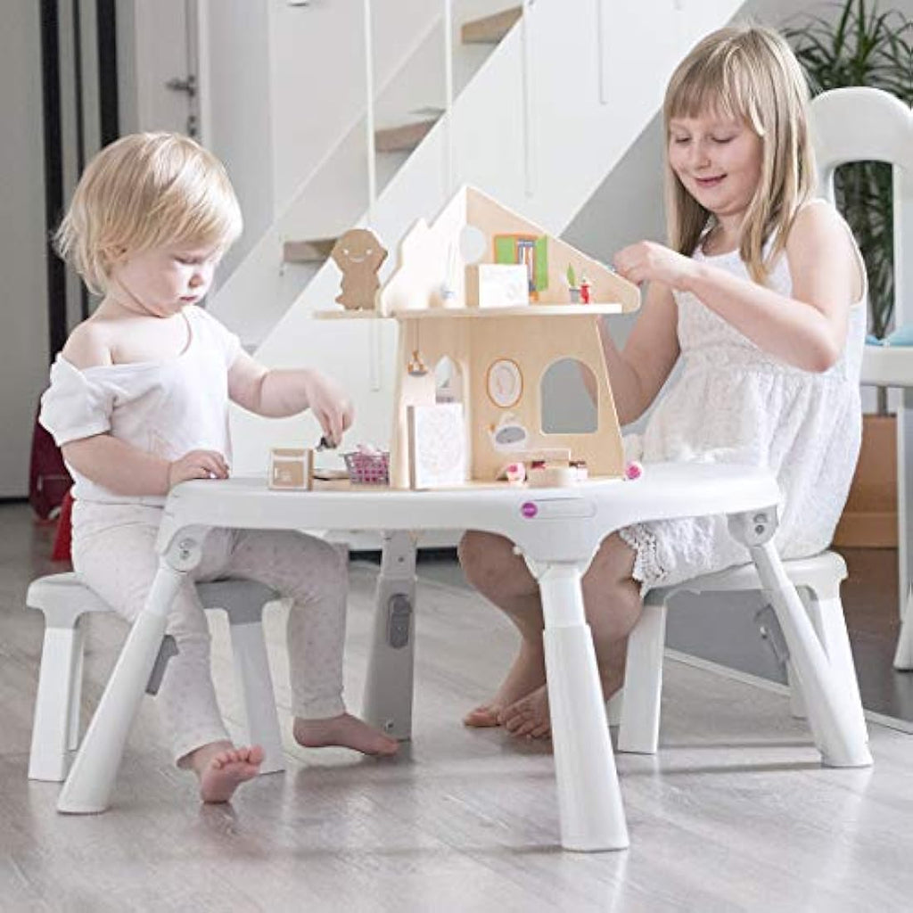 Oribel PortaPlay House of Fun Wooden Dollhouse – 2-Story Birch Wood