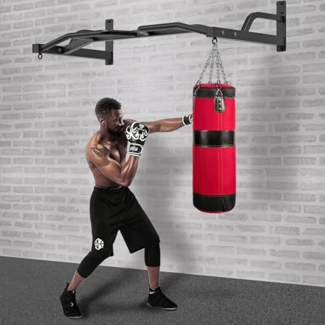 Kipika Wall Mounted Pull Up Bar – Heavy Duty Steel Home Gym Trainer