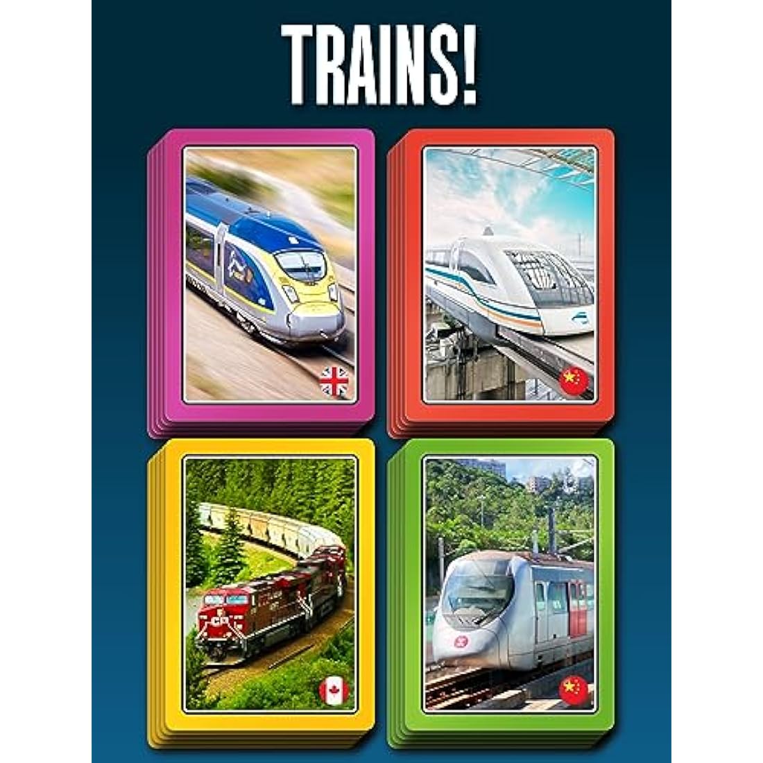Trains Card Game – 7-in-1 Educational Travel Game for Kids
