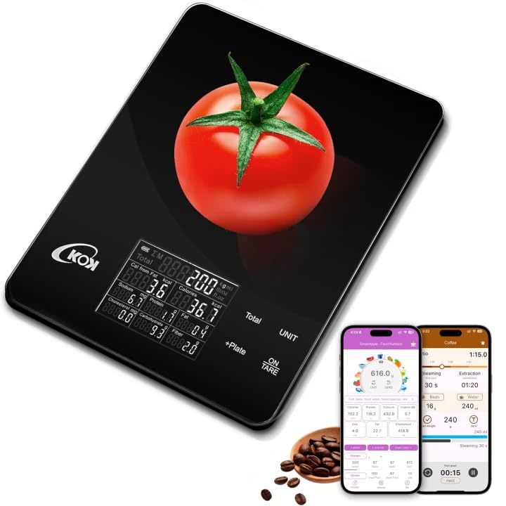 KOK Digital Kitchen Scale | Smart Nutrition & Calorie Tracker with App