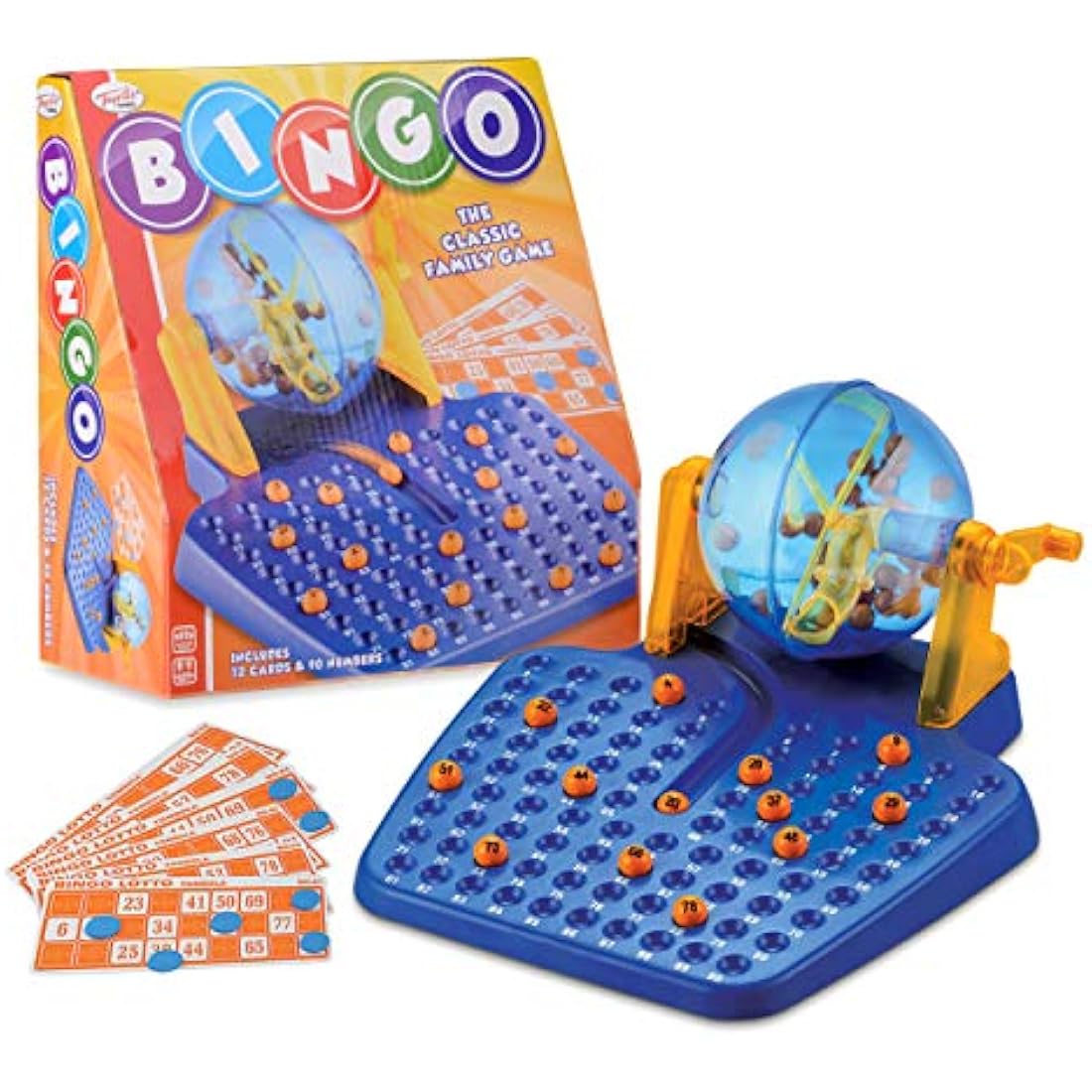 Toyrific Classic Bingo Game Set - 90 Numbered Balls and 72 Cards