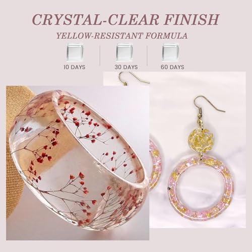 Bsrezn 1000g Bulk UV Resin Hard | Crystal Clear Fast Curing Epoxy Kit