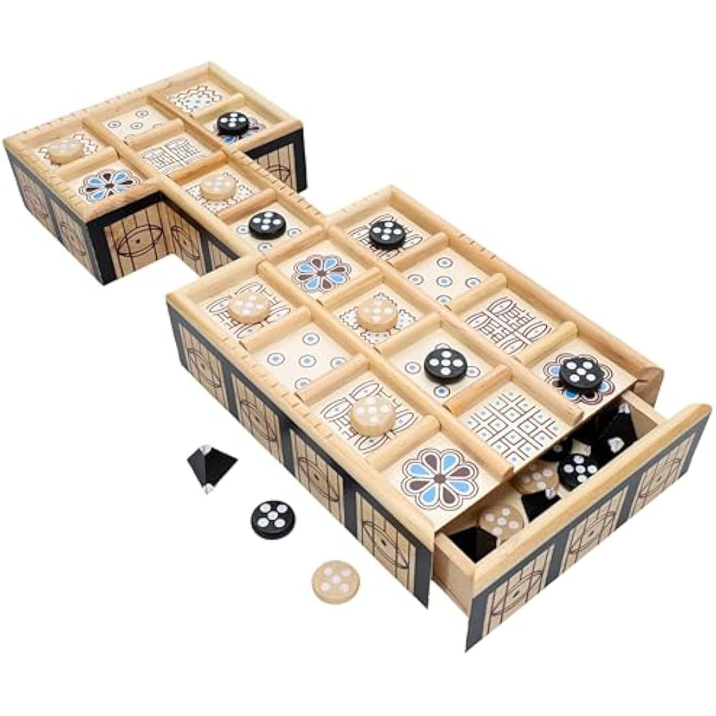 Royal Game of Ur - Ancient Wooden Board Game Replica by