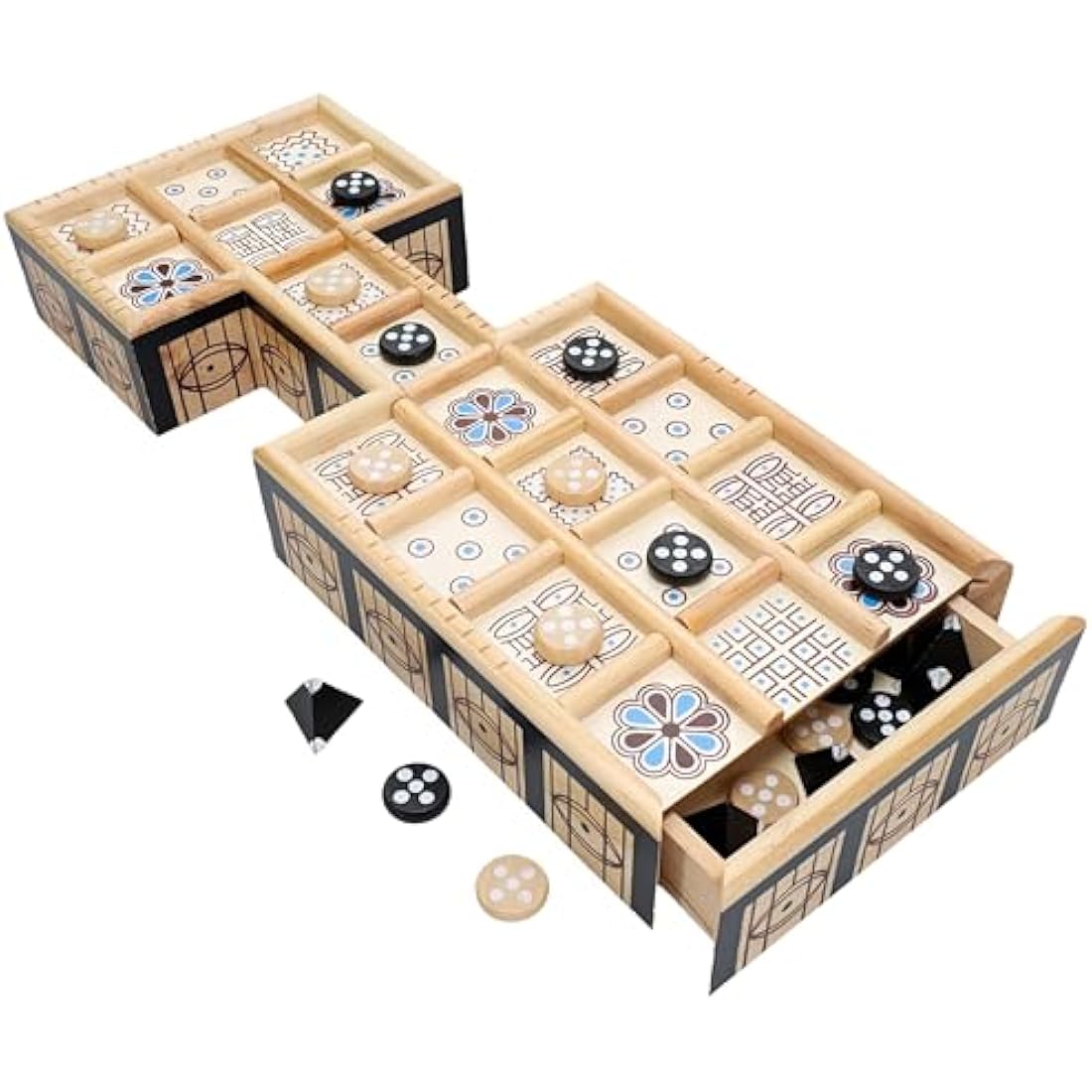 Royal Game of Ur - Ancient Wooden Board Game Replica by