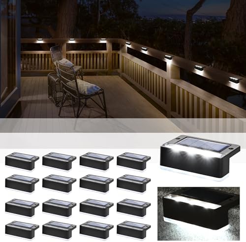 Solpex Solar Step Lights | 16 Pack IP65 Waterproof LED Fence Lights