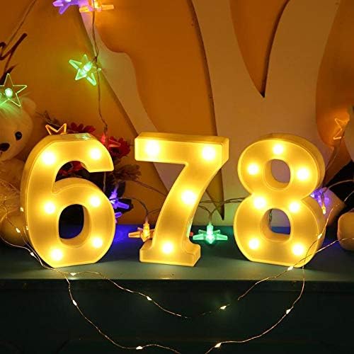 LED Marquee Number 8 Light – Battery Operated Party Decor