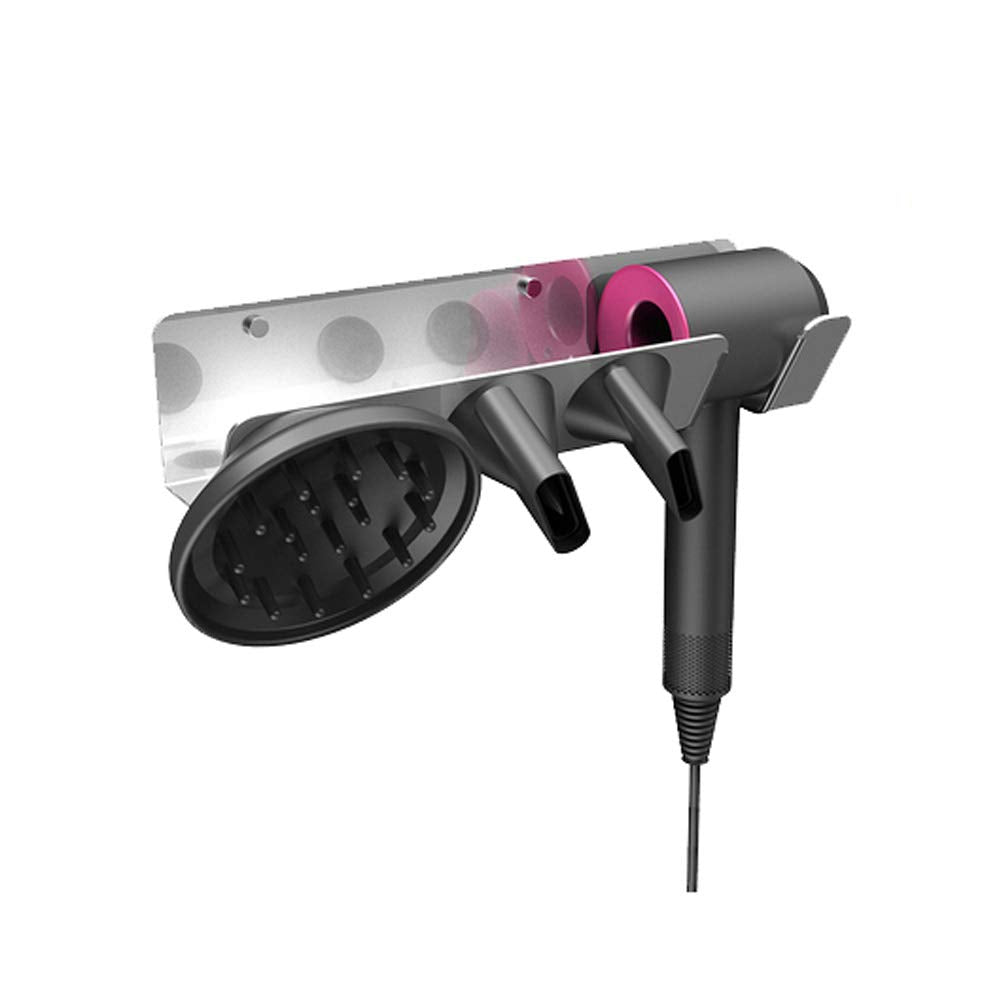 Hosoncovy Wall Mount Hairdryer Holder for Dyson Supersonic – Silver