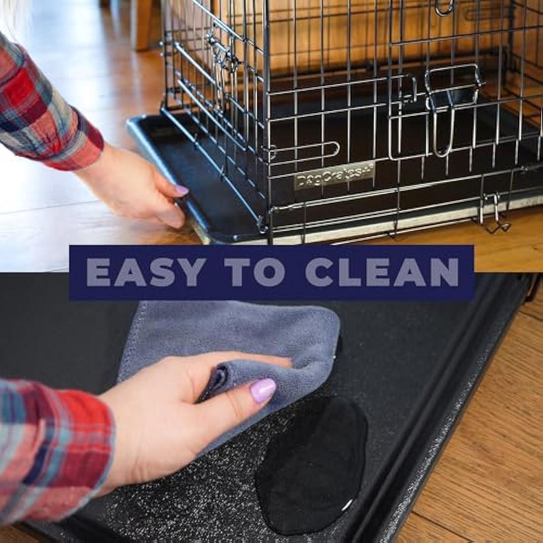 30-Inch Medium Foldable Dog Crate | 2-Door Metal Kennel