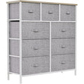YITAHOME 9-Drawer Fabric Dresser – Wide Storage Chest, Light Grey