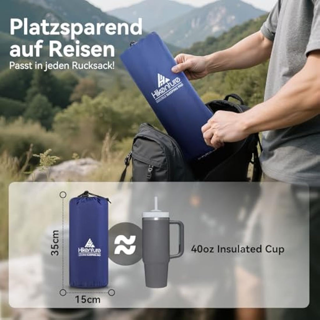 Hikenture Double Ultralight Sleeping Mat – Inflatable Camping Mattress