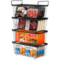 Teodute 4 Pack Chest Freezer Baskets – Stackable Wire Organizer Bins
