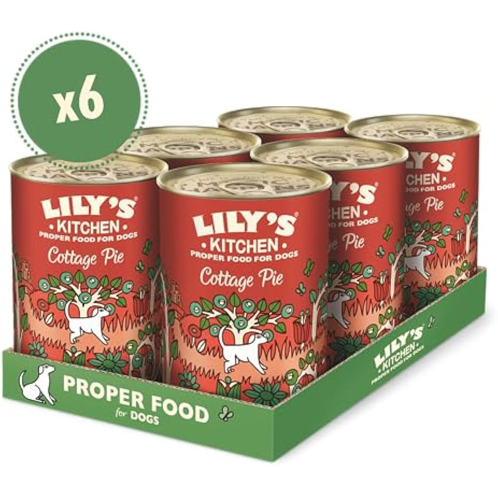 Lily's Kitchen Grain Free Beef Cottage Pie Wet Dog Food - 6 x 400g Tins