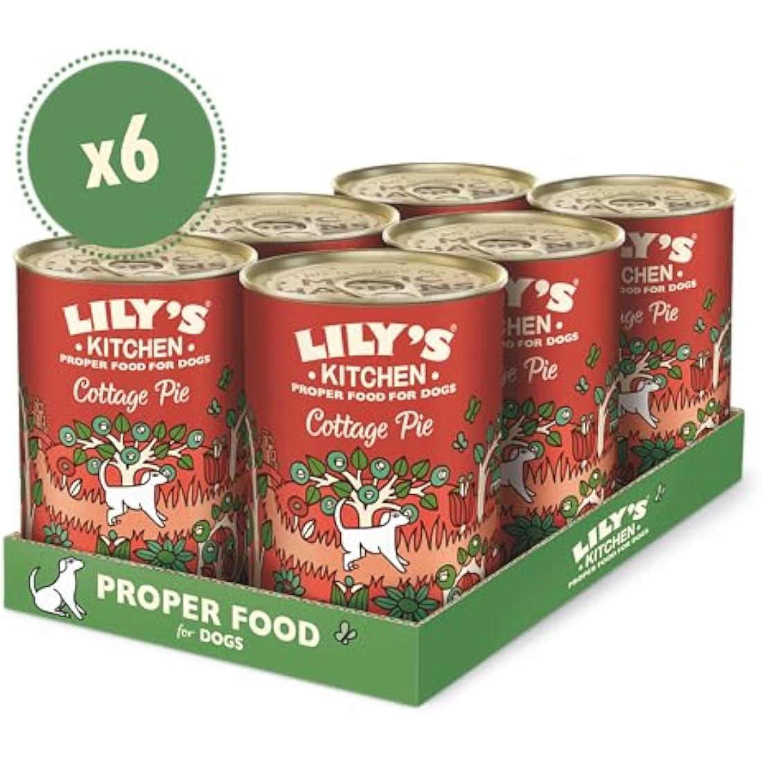 Lily's Kitchen Grain Free Beef Cottage Pie Wet Dog Food - 6 x 400g Tins
