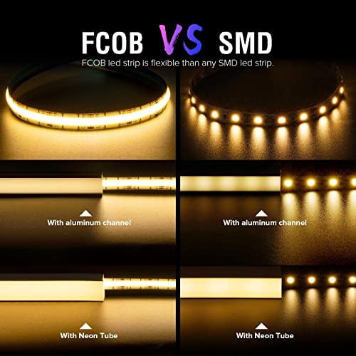 BTF-LIGHTING FCOB CCT LED Strip | 2x5M Tunable 3000K-6000K 24V 640LEDs/m