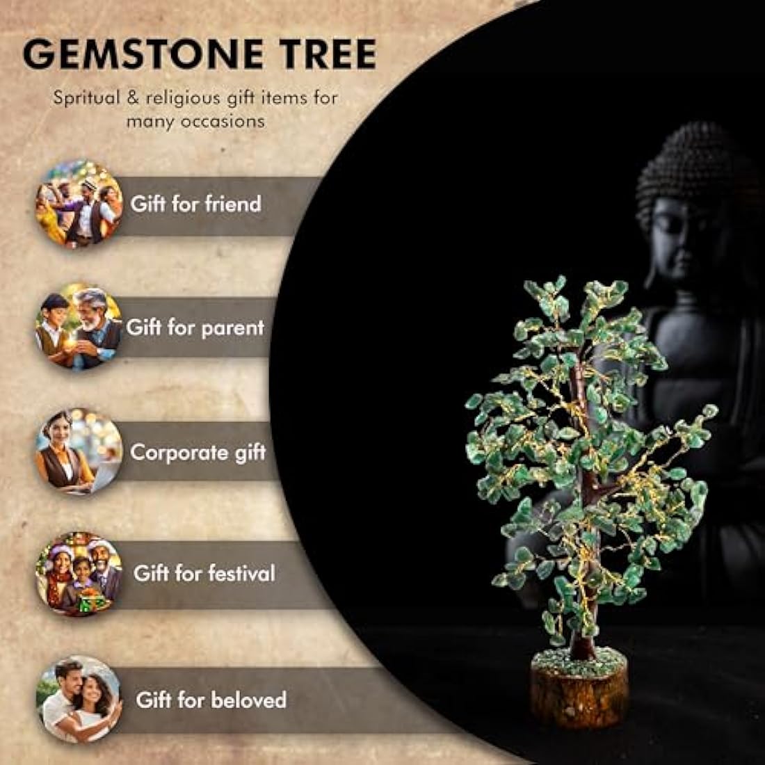 Green Jade Crystal Money Tree | Feng Shui Decor (300 Beads)