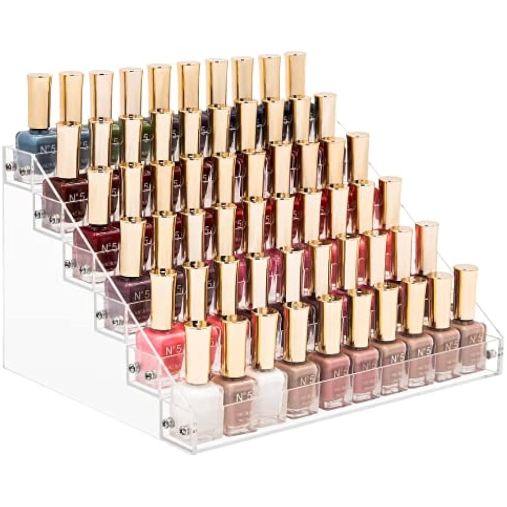Benbilry 6-Tier Acrylic Nail Polish Organiser | 60 Bottle Display Rack