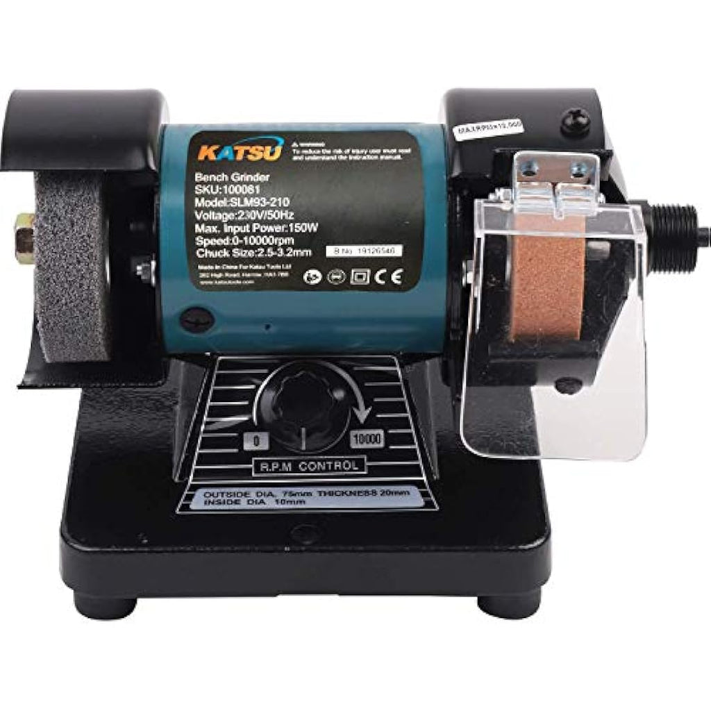 KATSU Mini Bench Grinder – 150W Electric Polisher with Flexible Shaft