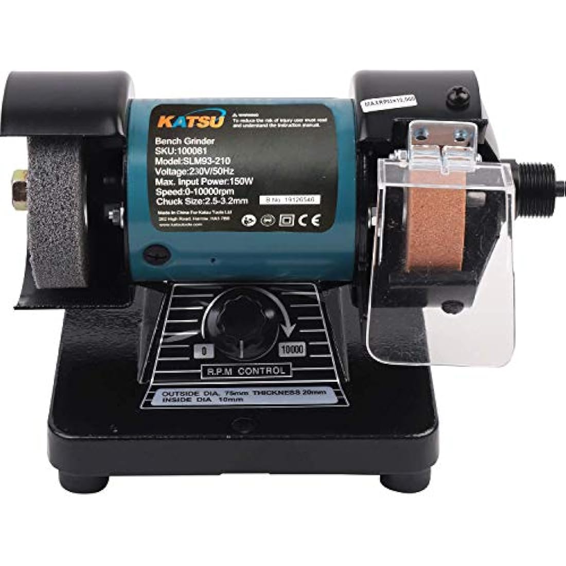 KATSU Mini Bench Grinder – 150W Electric Polisher with Flexible Shaft