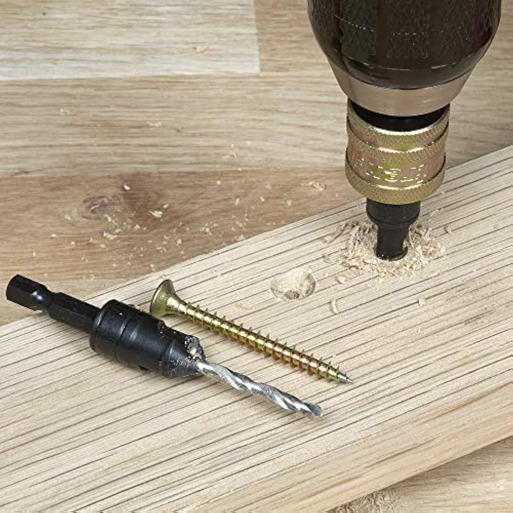 Trend 5-Piece Countersink & Drill Set for No4-No12 Screws | Quick Release