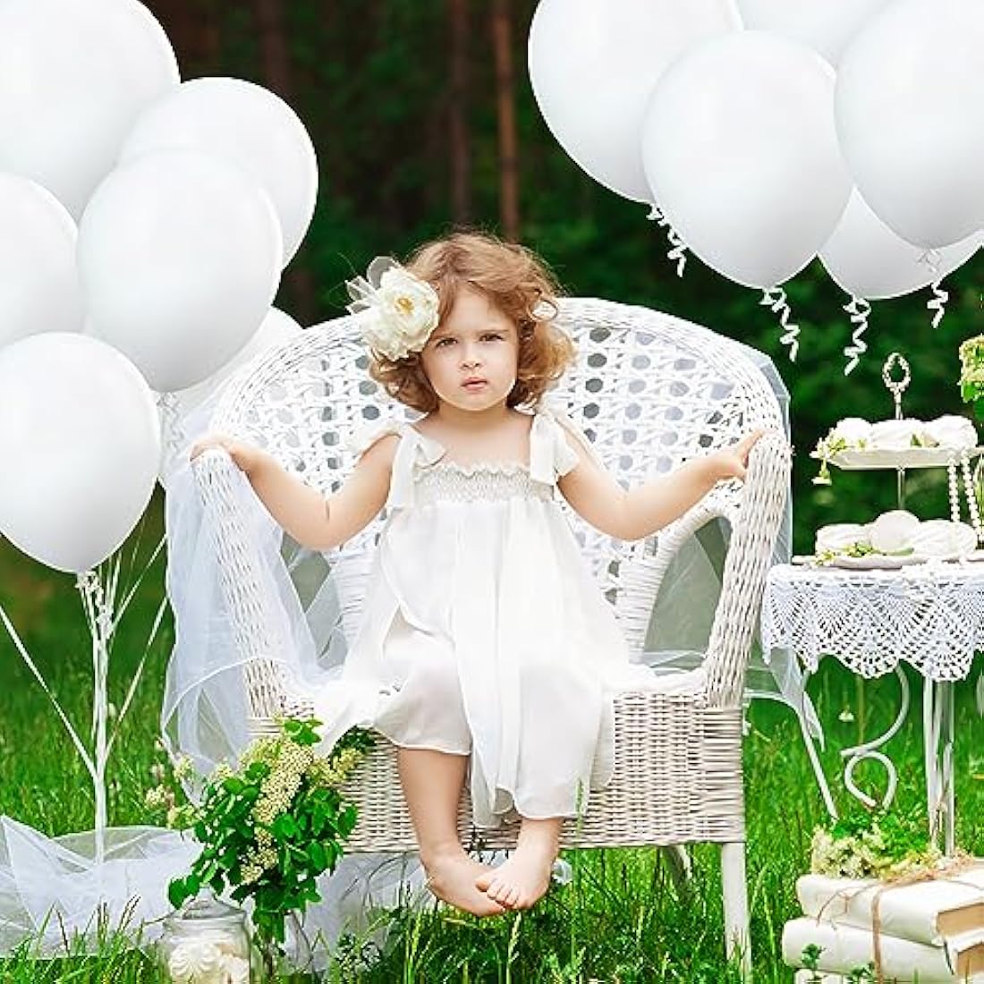 Ainiv 60 PCS Matte White Latex Balloons | 12 Inch Party Decorations