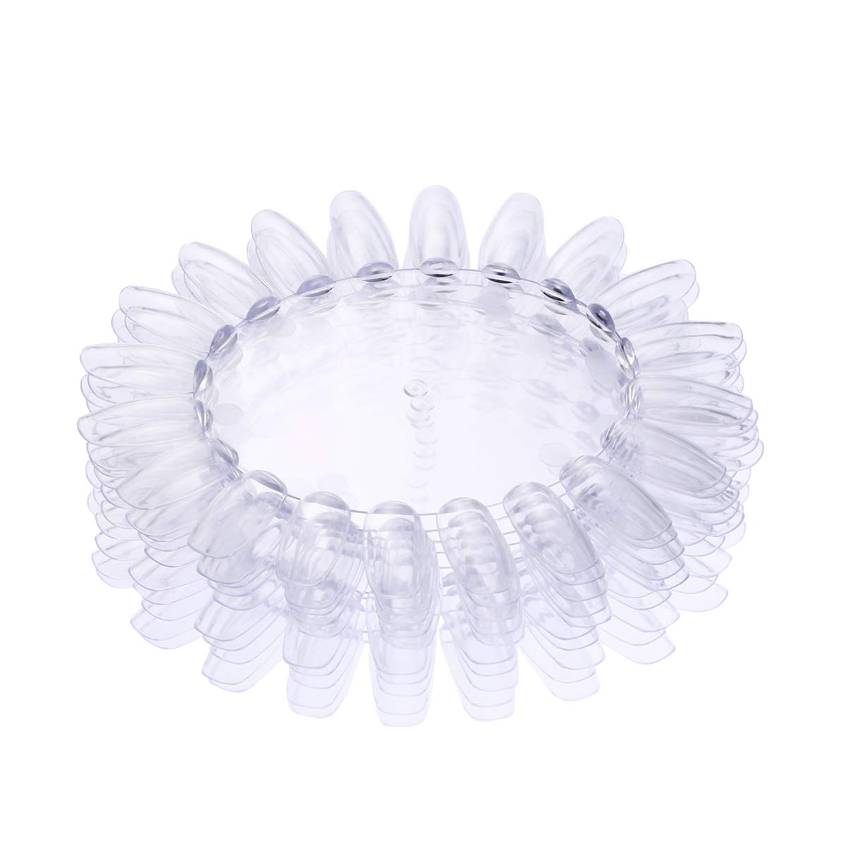 ULTECHNOVO Transparent Nail Art Practice Wheel Display Chart - 10 Pcs