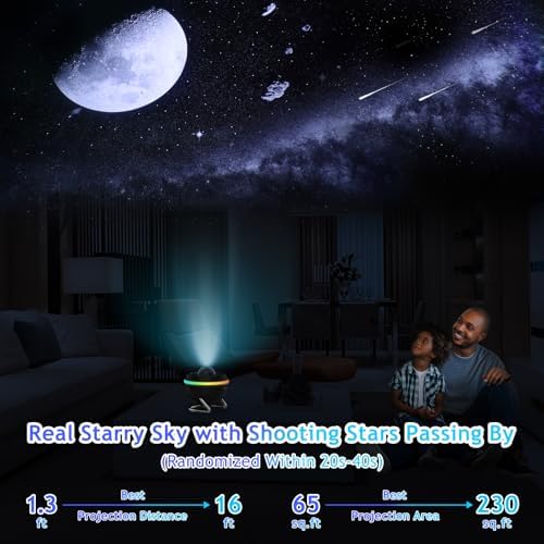 ALLOMN 13-in-1 Galaxy Star Projector | HD Planetarium Night Light