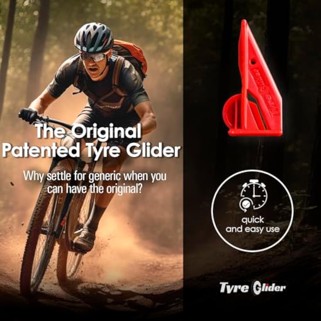 Tyre Glider – Patented Bicycle Tyre Lever for Road & Mountain Bikes