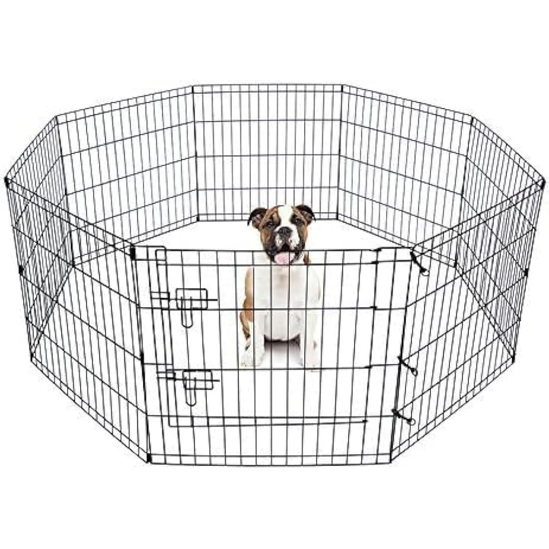 8 Panel Foldable Pet Playpen for Dogs & Cats | Black