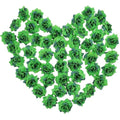 Jolof Store 50pcs Dark Green Silk Rose Flower Heads for DIY Crafts