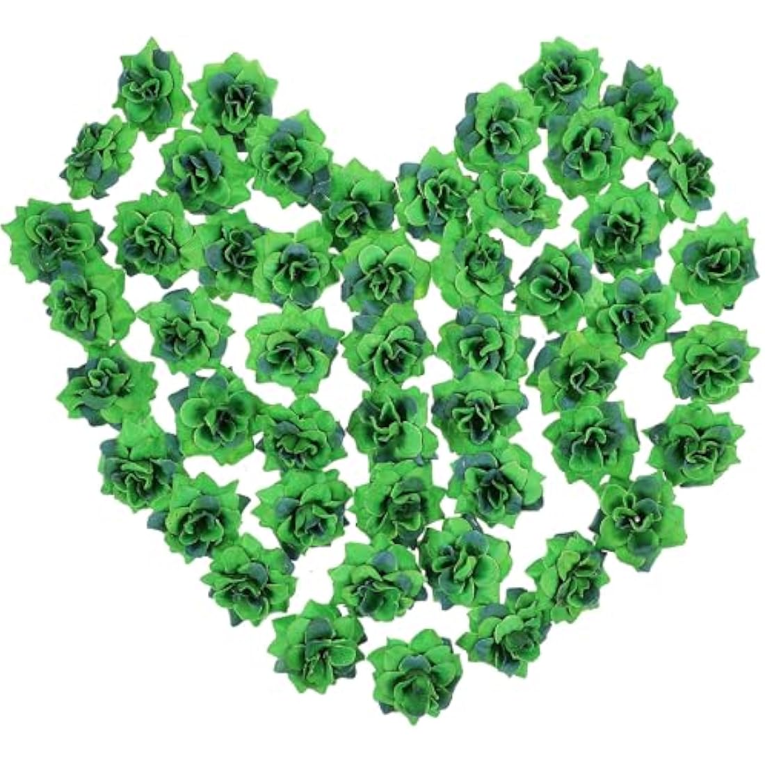 Jolof Store 50pcs Dark Green Silk Rose Flower Heads for DIY Crafts