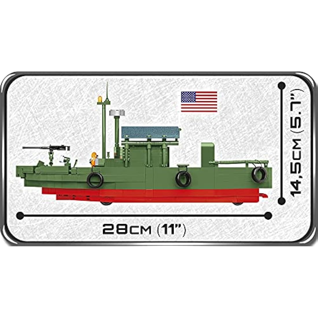 COBI Patrol Boat River MK II Military Model Building Set - 615 Pcs