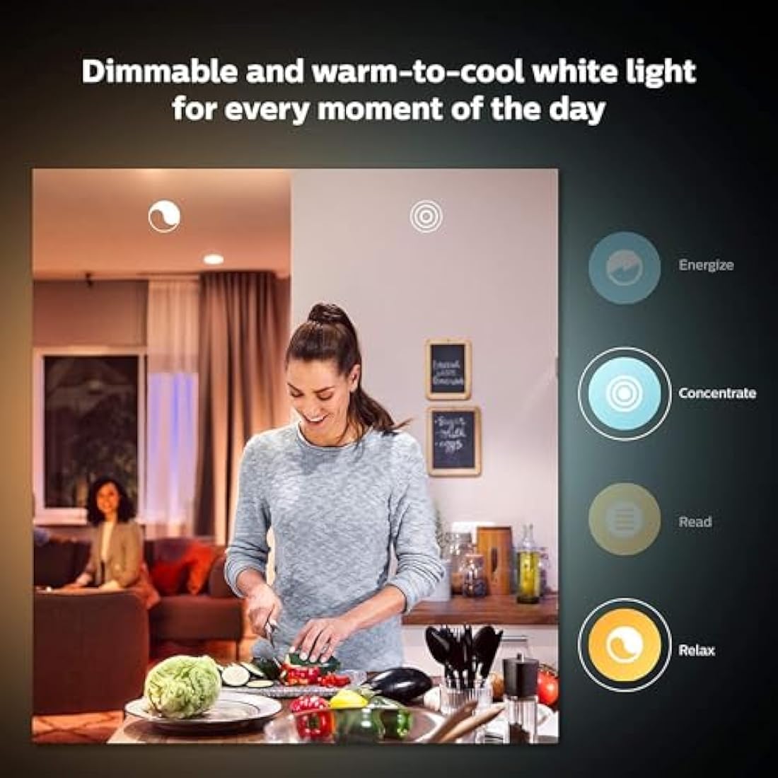 Philips Hue White Ambiance E27 Smart Bulb 2-Pack | 1100 Lumen 75W