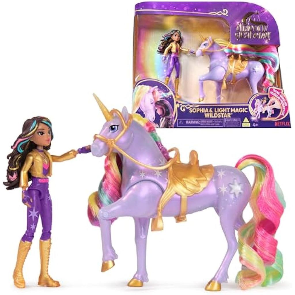 Unicorn Academy Sophia & Light Magic Wildstar Light-up Doll Set