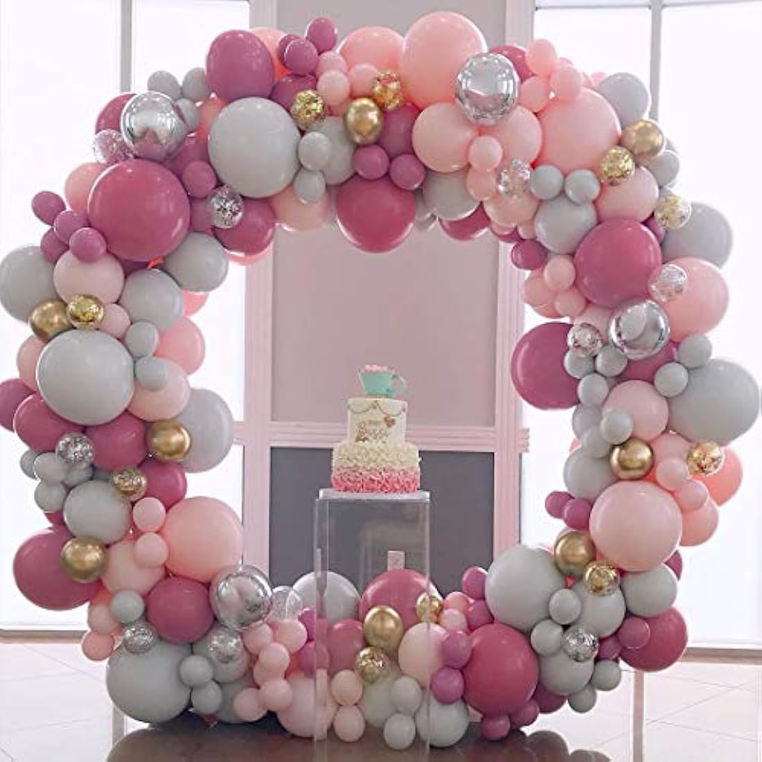 Jolof Store 2M Round Metal Balloon Arch Stand – Reusable Wedding Backdrop