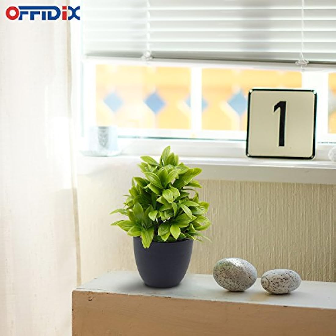 Mini Artificial Eucalyptus Plant with Vase for Desk Decor