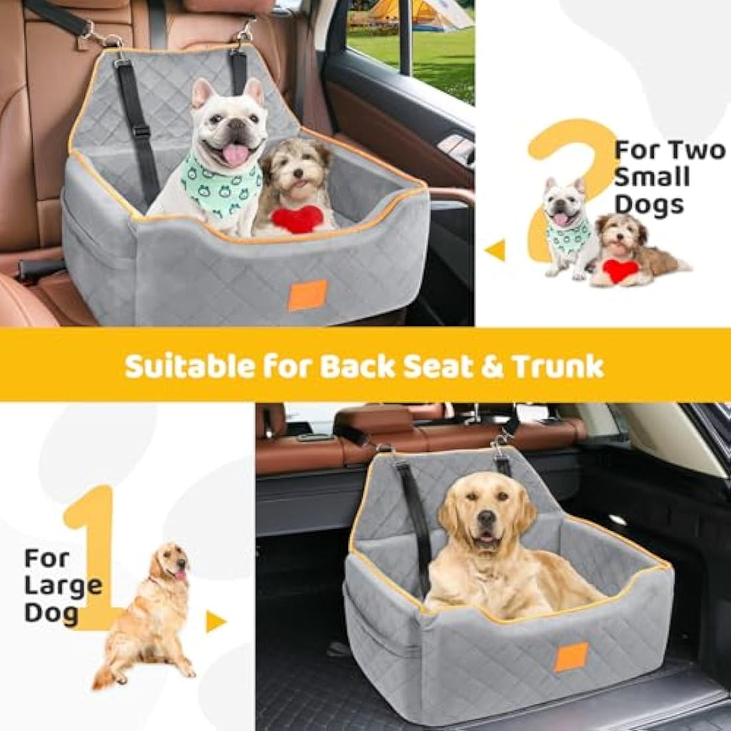 GL GLENSLAVE Dog Car Seat - Large Pet Booster Seat with Washable Cover