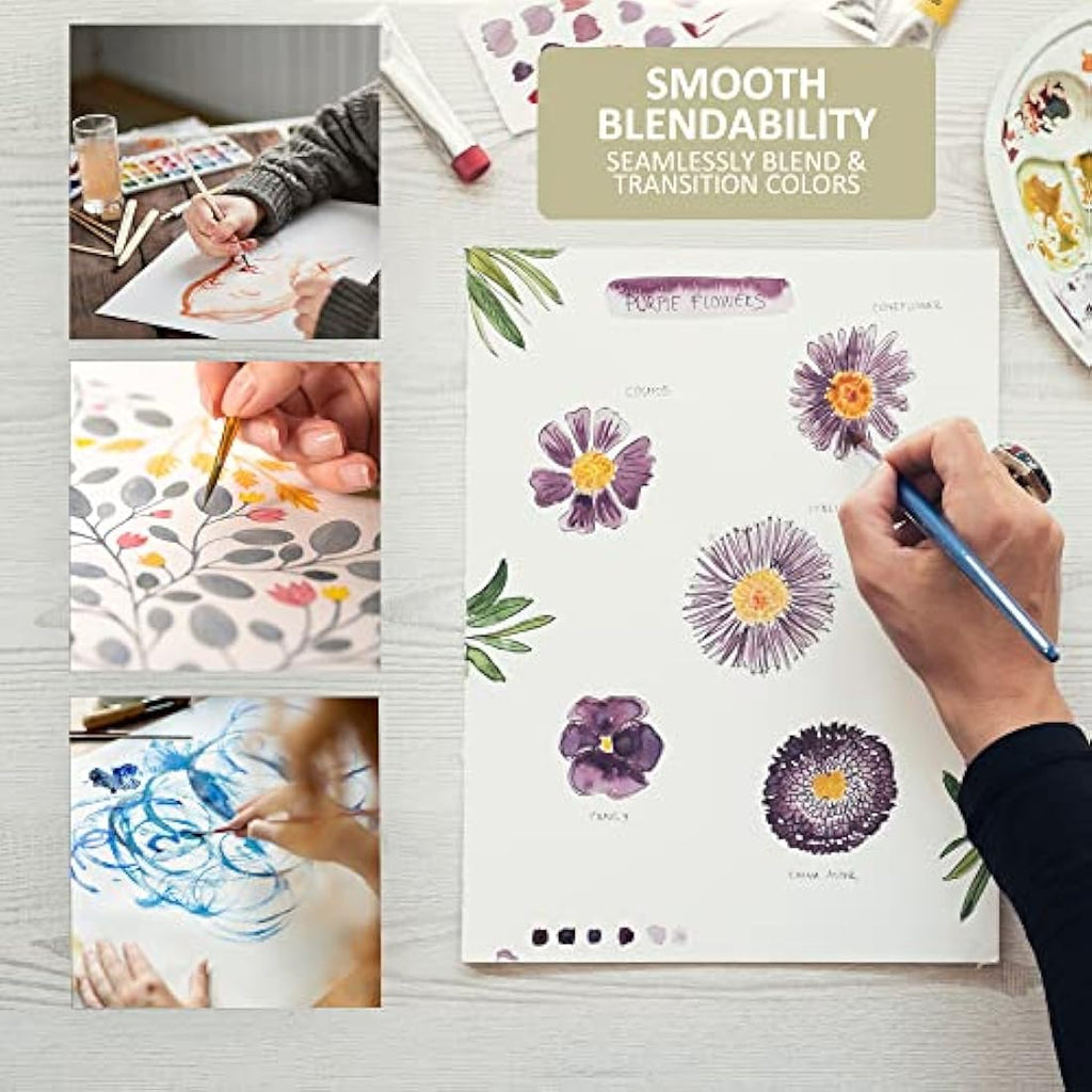 NUCASSO A3 Watercolour Paper Pad - 2 Pack 300 GSM Cold-Pressed